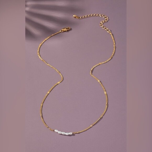 The Wild Clover Jewelry - ❌SOLD OUT❌ LEONE GOLD PEARL NECKLACE
